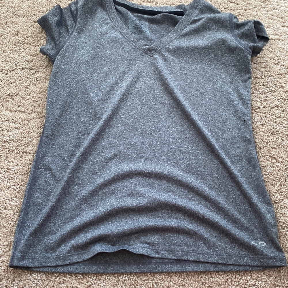 Champion shirt sleeve grey workout top